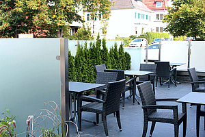 Windschutz aus Glas